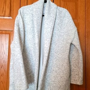 Fabletics Jacket, L, white and gray.